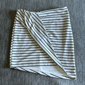 Black and white stripped skirt.